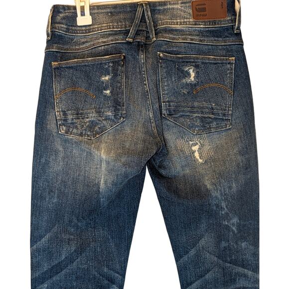 G-Star Raw Lynn Mid Skinny Distressed Jeans sz 26W/30L - Picture 3 of 7